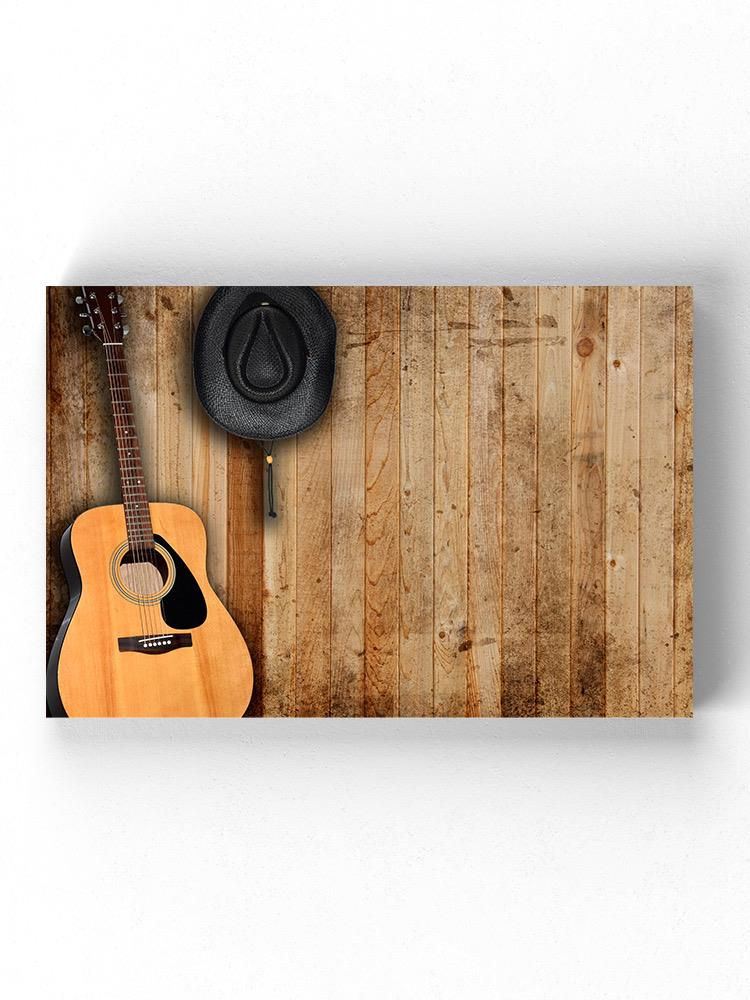 Cowboy Hat And Guitar Wrapped Canvas -Image by Shutterstock