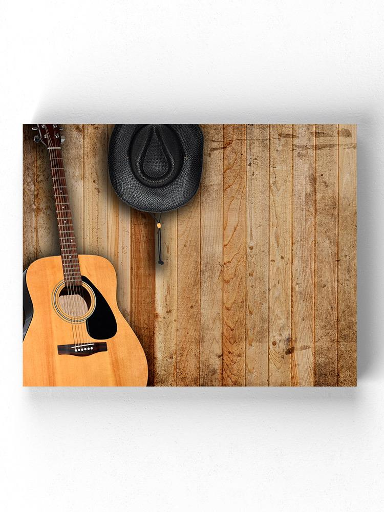 Cowboy Hat And Guitar Wrapped Canvas -Image by Shutterstock