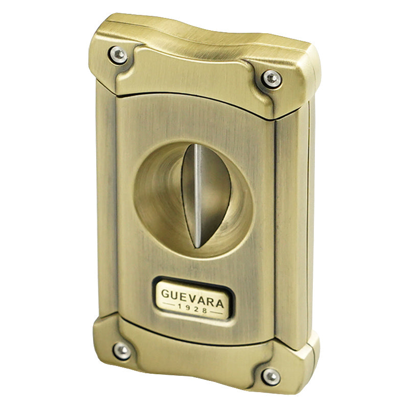 Guevara Cigar Cutter V-Shaped Cigar Cutter Carry Brass Knife Body Cigarette Holder Puncher Design