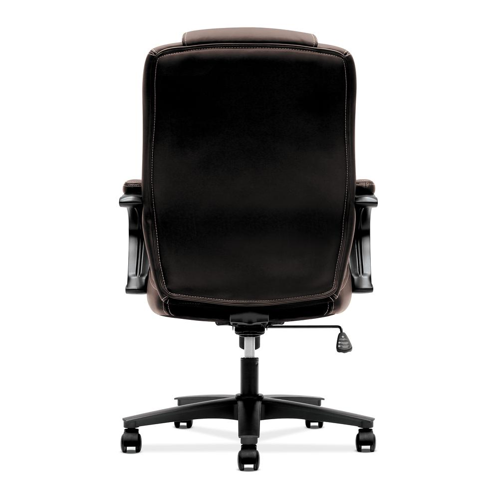 HON Managerial Office Chair- High-Back Computer Desk Chair with Loop Arms , Brown (VL402)