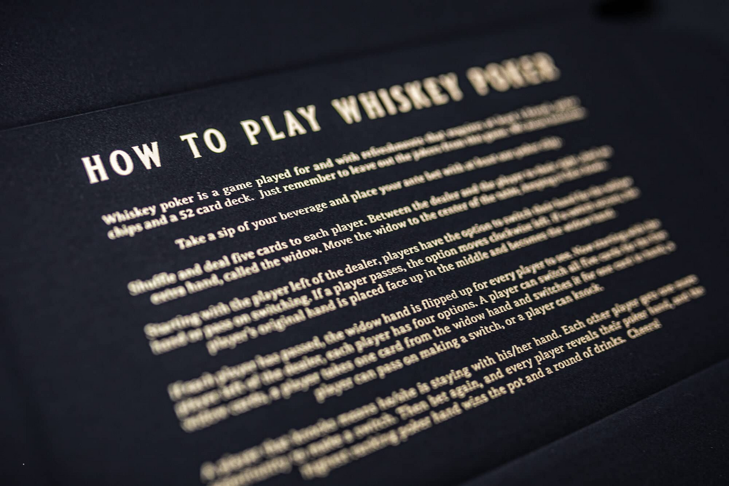 Whiskey Poker Game Set