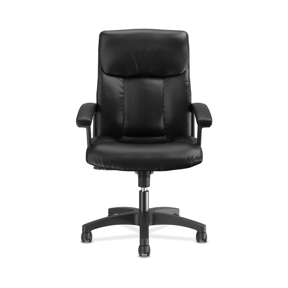 HON Leather Executive Chair - High-Back Computer Chair for Office Desk, Black (VL151)