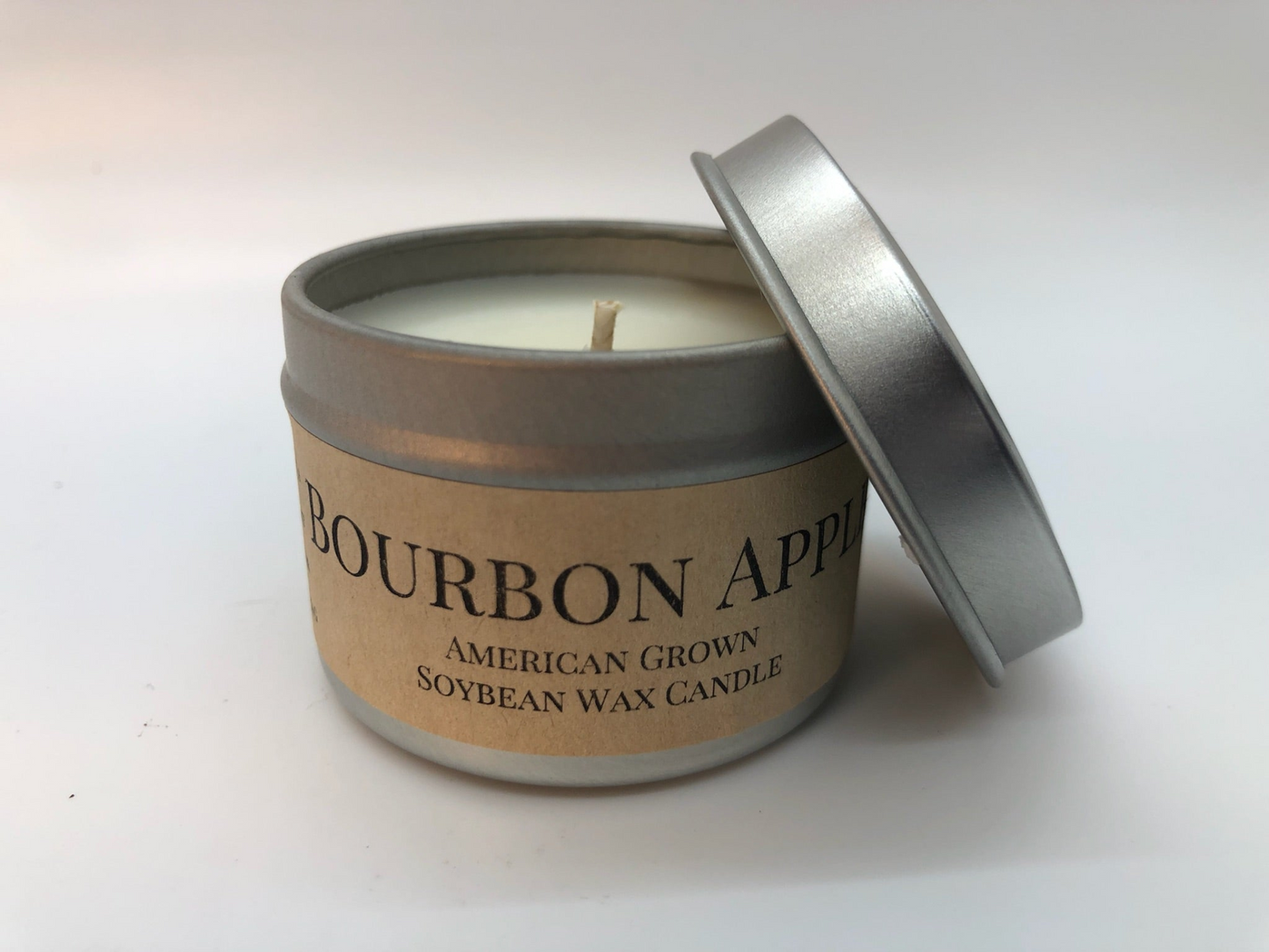 Bourbon Apple Soy Wax Candle | 2 oz Travel Tin