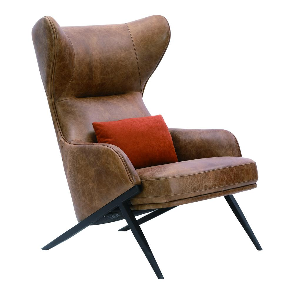 AMOS LEATHER ACCENT CHAIR