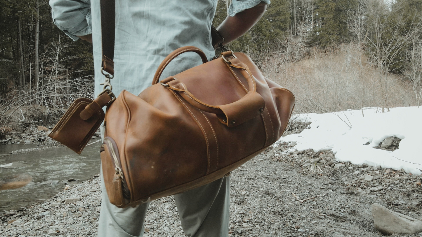 The Dagny Weekender | Large Leather Duffle Bag