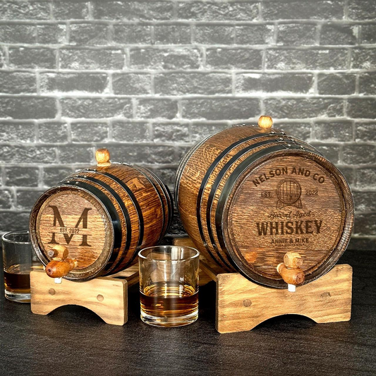 Personalized Aged Oak Whiskey Barrels