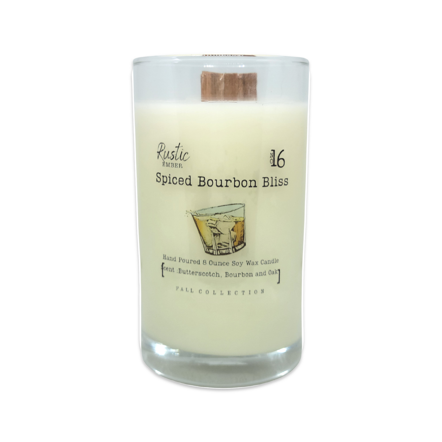 Rustic Ember | Spiced Bourbon Bliss | 8 Ounce Candle