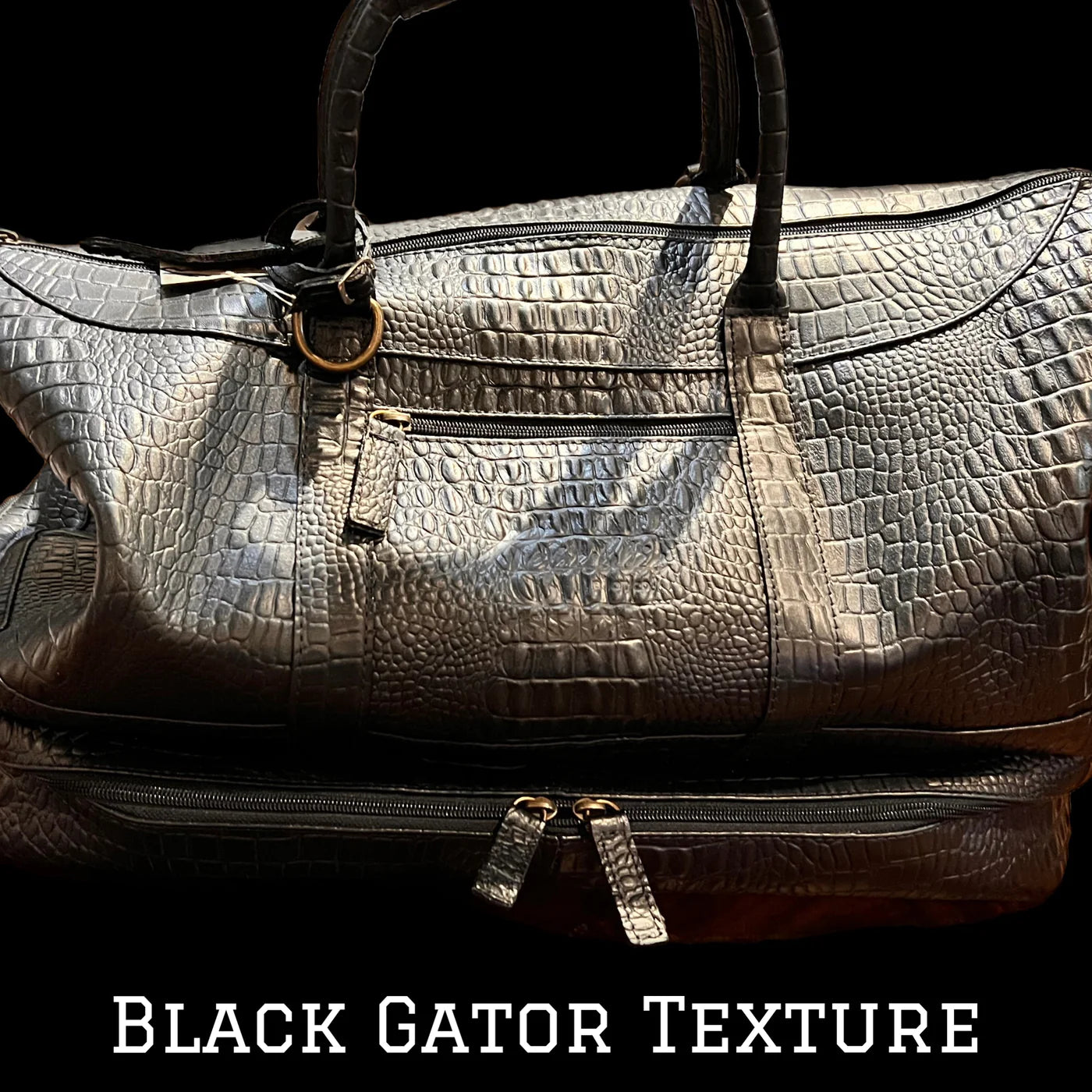 TEXAS WEEKENDER DUFFLE & BOOT BAG - GATOR TEXTURE-REPUBLIC BOOT CO