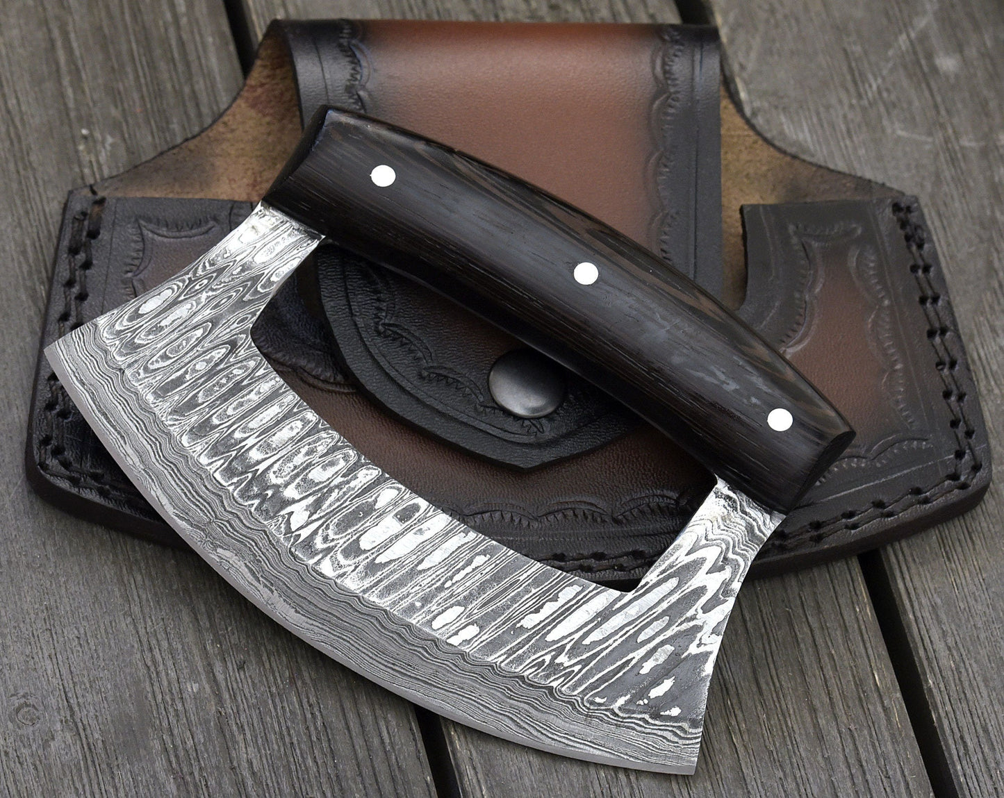 ExoticWenge™ 6.0" Hash Knife by Shokunin USA: Custom Damascus Steel Blade with Wenge Wood Handle | Ergonomic & Personalizable | Brand New Release