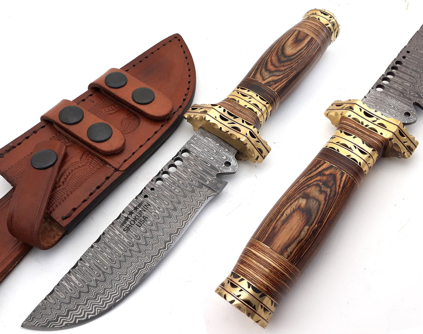 Buck Trail™ - Bowie Knife - 7” - Hand Forged - Fixed Blade Full Tang Survival Camping Utility Knife w/ Sheath